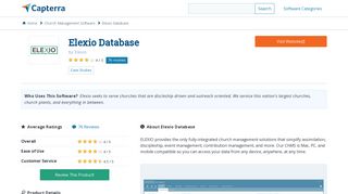 Elexio Database Reviews and Pricing - 2019 - Capterra