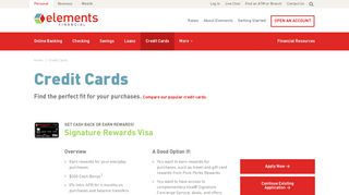 Credit Cards | Elements Financial