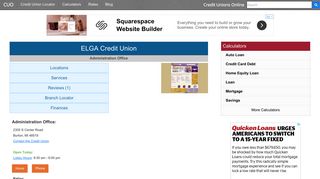 ELGA Credit Union - Burton, MI - Credit Unions Online