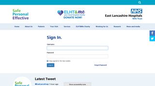 Login :: East Lancashire Hospitals NHS Trust