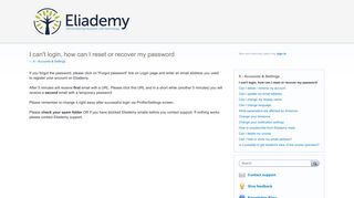 I can't login, how can I reset or recover my password – Eliademy ...