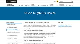 NCAA Eligibility Basics – Working with Student-Athletes | Education ...