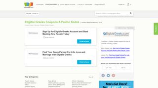 Eligible Greeks Coupons, Promo Codes February, 2019 - Coupons.com