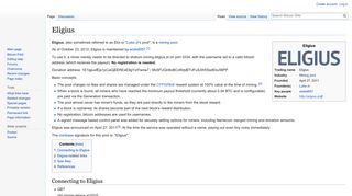 Eligius - Bitcoin Wiki