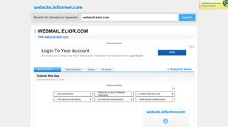 webmail.elior.com at WI. Outlook Web App - Website Informer