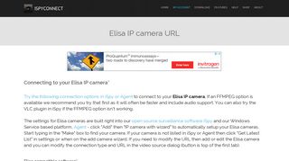 Connect to Elisa IP cameras