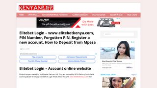 Elitebet Login - www.elitebetkenya.com Account, Forgot Pin