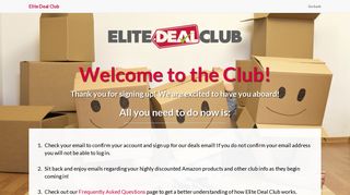 Thank you for signing up! - Elite Deal Club | Get premium Amazon ...