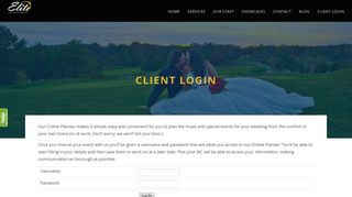 Client Login | Elite Entertainment