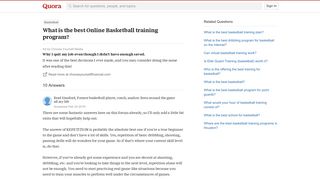 What is the best Online Basketball training program? - Quora