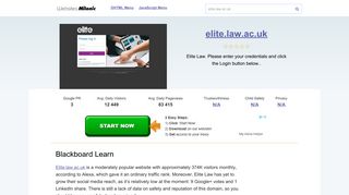 Elite.law.ac.uk website. Blackboard Learn.