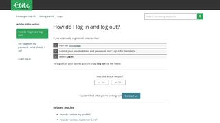 How do I log in and log out? – EliteSingles Help ZA