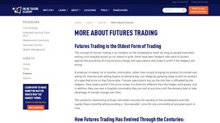 Elite Futures Education from Pros | Online Trading Academy
