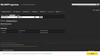 Elithia :: WoWProgress - World of Warcraft Rankings