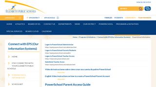 PowerSchool - Elizabeth Public Schools