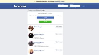 Elizabeth Login Profiles | Facebook