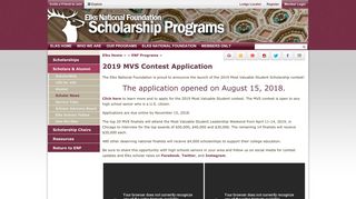 Elks.org :: 2019 MVS Contest Application - Elks Lodge
