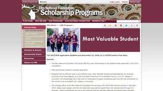 Elks.org :: Most Valuable Student Competition