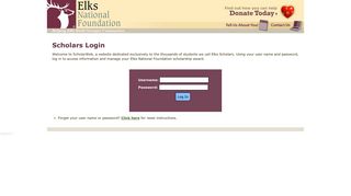 ScholarWeb - Elks National Foundation