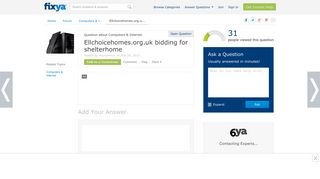 Ellchoicehomes.org.uk bidding for shelterhome - Fixya