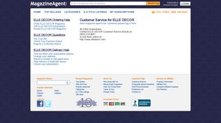 ELLE DECOR Magazine Customer Service | Magazine-Agent.com