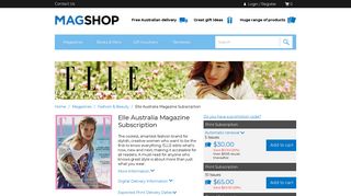 Elle Australia Magazine Subscription | Magshop