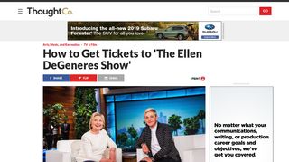 How to Get Tickets to 'The Ellen DeGeneres Show' - ThoughtCo