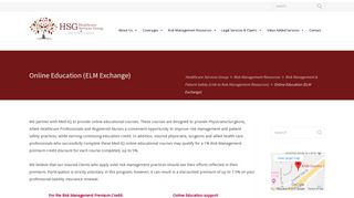 Online Education (ELM Exchange) – Healthcare Services Group