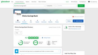 Elmira Savings Bank Reviews | Glassdoor