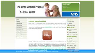 The Elms Medical Practice - PATIENT ONLINE ACCESS