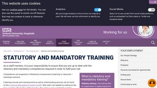 Statutory and mandatory training - Working for us