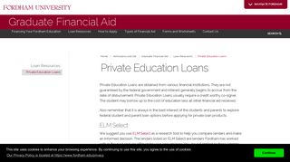 Private Education Loans | Fordham