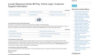 e-Loan Resource Center Bill Pay, Online Login, Customer Support ...