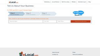 Business Users Sign Up - eLocal