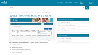 ParentPlus Interactive Guide: Submit Homework through E-Locker