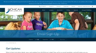 Email Sign-Up | Mohican Lodge & Conference Center