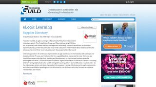 eLogic Learning : Supplier Directory | The eLearning Guild