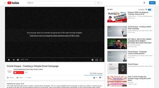 Oracle Eloqua - Creating a Simple Email Campaign - YouTube