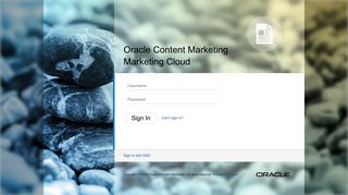 Oracle Content Marketing - Log In