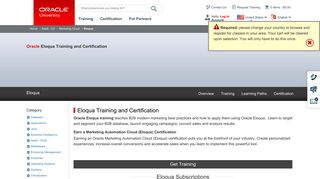 Eloqua Training and Certification | Oracle University
