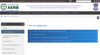 I am an Applicant | AERB - Atomic Energy Regulatory Board