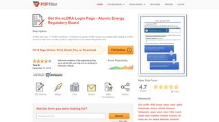 eLORA Login Page - Atomic Energy Regulatory Board - PDFfiller
