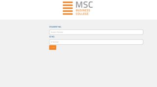 MSC Student Portal