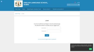 ENGLISH LANGUAGE SCHOOL, DUBAI - Login - EduPage