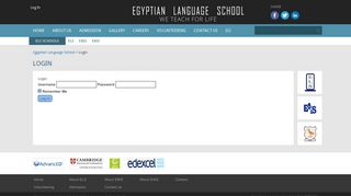 Login | Egyptian Language School
