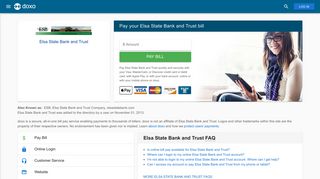 Elsa State Bank and Trust (ESB): Login, Bill Pay, Customer Service ...
