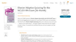 Elsevier Adaptive Quizzing for the NCLEX-RN Exam (36 ... - Evolve