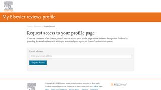 Elsevier Reviewer Recognition Platform
