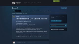 How to retrive a Lost Elsword Account :: Elsword General Discussions