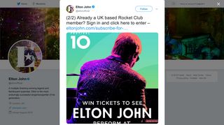 Elton John on Twitter: 